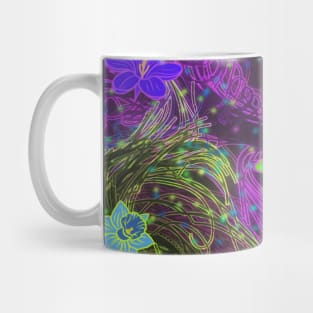 Neon Blooms Mug